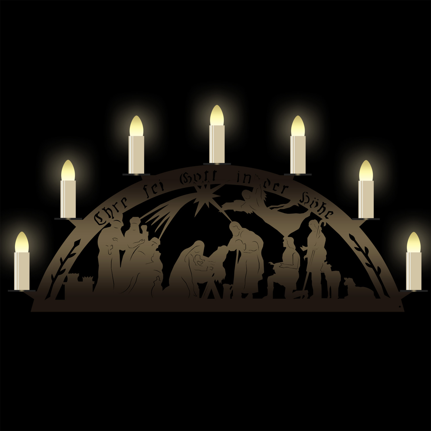 Schwibbogen "Ehre sei Gott"